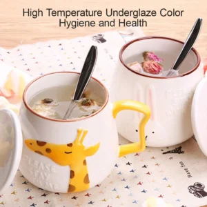 Cute Animal Teacup - Giraffe/Rabbit/Elephant - Image 3